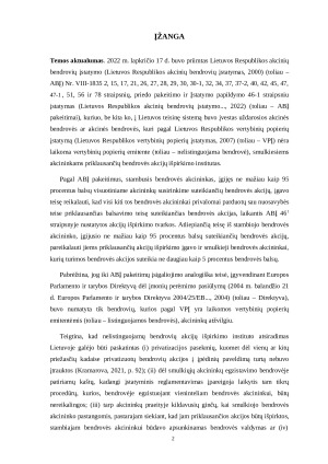 Akcinių bendrovių įstatymo 461 straipsnyje numatyto bendrovės akcijų išpirkimo instituto teorinės ir praktinės problemos. Paveikslėlis 4