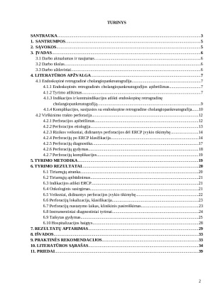 Perforacija dėl endoskopinės retrogradinės cholangiopankreatografijos. Paveikslėlis 2
