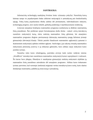 NUOTOLINIS MOKYMO(SI) KURSAS PIRMŲ GIMNAZIJOS KLASIŲ MOKINIŲ MATEMATIKOS ŽINIOMS GILINTI. Paveikslėlis 2