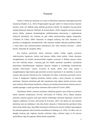 Onkologinių pacientų skausmo ir emocinės būklės sąsajos su skausmo priėmimu. Paveikslėlis 6