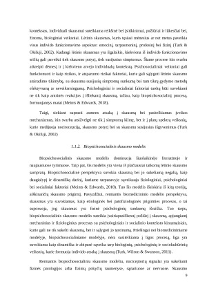 Onkologinių pacientų skausmo ir emocinės būklės sąsajos su skausmo priėmimu. Paveikslėlis 9