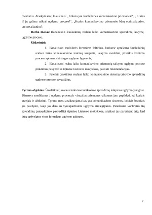 ŠIUOLAIKINIAI REALAUS LAIKO KOMUNIKAVIMO SPRENDIMAI UGDYME. Paveikslėlis 7