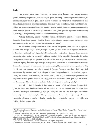 Lietuvos, Latvijos ir Estijos Ekonominė diplomatija. Institucijų analizė. Paveikslėlis 4