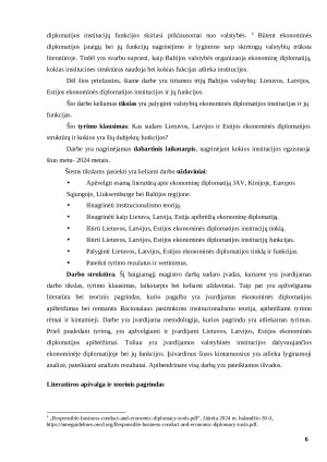 Lietuvos, Latvijos ir Estijos Ekonominė diplomatija. Institucijų analizė. Paveikslėlis 6