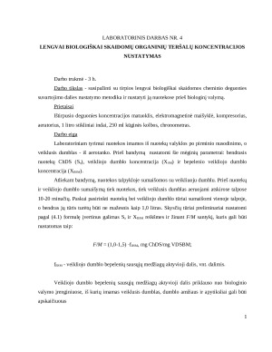 Lengvai biologiškai skaidomų organinių teršalų koncentracijos nustatymas