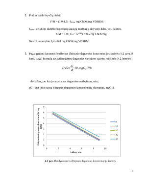 Lengvai biologiškai skaidomų organinių teršalų koncentracijos nustatymas. Paveikslėlis 4