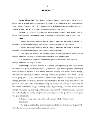 JAUNO AMŽIAUS SĖDIMĄ DARBĄ DIRBANČIŲ ASMENŲ JUOSMENS RAUMENŲ IŠTVERMĖS, JĖGOS IR JUDESIO AMPLITUDĖS KAITA, TAIKANT KINEZITERAPIJOS PROGRAMĄ SU VOLAIS. Paveikslėlis 6