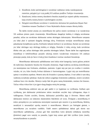 Moters vaizdavimas turkų ir lietuvių literatūroje Reşato Nuri Güntekino Čiauškutė ir Vinco Mykolaičio-Putino Altorių šešėly. Paveikslėlis 7