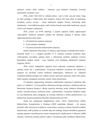 ŽŪB „AUŠRA“ FINANSINIŲ REZULTATŲ APSKAITA. Paveikslėlis 7
