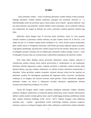TRAKŲ VANDENVIETĖS FILTRACINIŲ PARAMETRŲ IR VANDENS CHEMINĖS SUDĖTIES KAITOS ANALIZĖ. Paveikslėlis 3