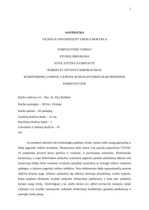 Konditerijos gaminių ruošimas ir realizavimas internetinėje parduotuvėje. Paveikslėlis 2