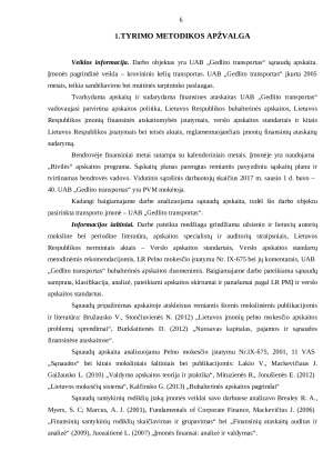 UAB „GEDLITO TRANSPORTAS“ SĄNAUDŲ APSKAITA. Paveikslėlis 6