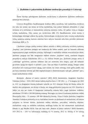 Pakartotinai įkalintų asmenų gyvenimo eigos ypatumai. Paveikslėlis 10