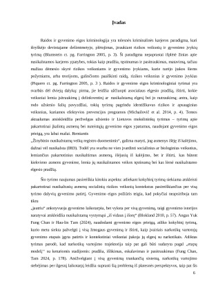 Pakartotinai įkalintų asmenų gyvenimo eigos ypatumai. Paveikslėlis 6