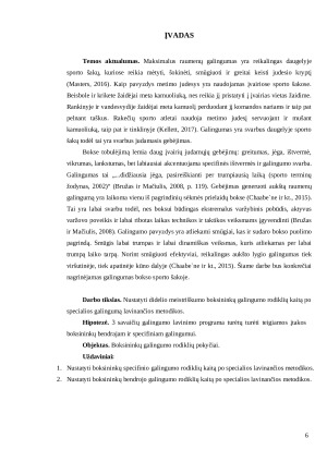 DIDELIO MEISTRIŠKUMO BOKSININKŲ GALINGUMO RODIKLIŲ POKYČIAI PO SPECIALIOS GALINGUMĄ LAVINANČIOS METODIKOS. Paveikslėlis 6