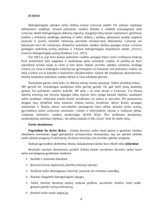 Požeminio vandens ir grunto užterštumo buvusioje naftos bazėje Šiaulių mieste analizė ir vertinimas. Paveikslėlis 4