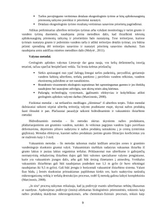 Požeminio vandens ir grunto užterštumo buvusioje naftos bazėje Šiaulių mieste analizė ir vertinimas. Paveikslėlis 9