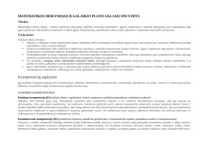 MATEMATIKOS MOKYMO(SI) ILGALAIKIS PLANAS 6 KLASEI 