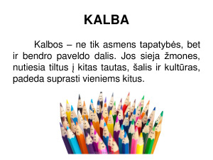 Kalbų ir kultūrų įvairovė. Kalbos kitimas (9 kl.) mokomoji medž. Paveikslėlis 6