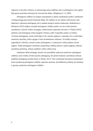 Pelningumo bei jam įtaką darančių išorinių veiksnių vertinimas. Paveikslėlis 10