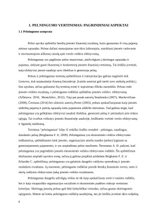 Pelningumo bei jam įtaką darančių išorinių veiksnių vertinimas. Paveikslėlis 7