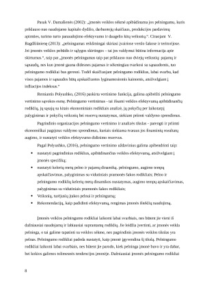 Pelningumo bei jam įtaką darančių išorinių veiksnių vertinimas. Paveikslėlis 9