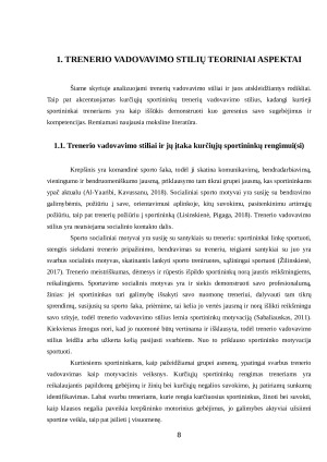 KURČIŲJŲ KREPŠININKŲ SUVOKIAMAS TRENERIO VADOVAVIMO STILIUS. Paveikslėlis 8