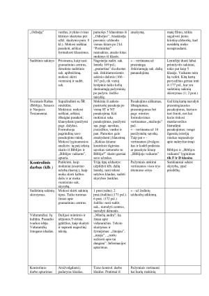 Lietuvių kalbos detalusis planas II gimnazijos klasei. Paveikslėlis 2