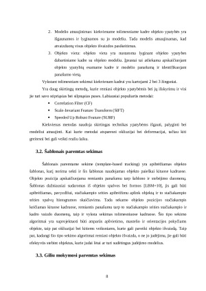 Skraidančių mikro objektų sekimas Flying mikro object tracking. Paveikslėlis 8