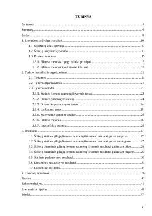 PILATESO PRATIMŲ POVEIKIS 6 – 10 METŲ ŠOKĖJŲ FIZINĖMS YPATYBĖMS. Paveikslėlis 2