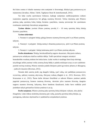 PILATESO PRATIMŲ POVEIKIS 6 – 10 METŲ ŠOKĖJŲ FIZINĖMS YPATYBĖMS. Paveikslėlis 8