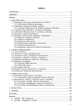 Našumo tarp debesies programų sistemos ir vartotojo tyrimas debesijos aplinkose. Paveikslėlis 2