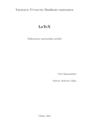 LaTeX ir jo galimybės. Paveikslėlis 1