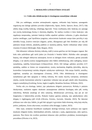 GINTARO RŪGŠTIES POVEIKIS DEHIDRATUOTAI, ELASTINGUMĄ PRARADUSIAI VEIDO ODAI. Paveikslėlis 8