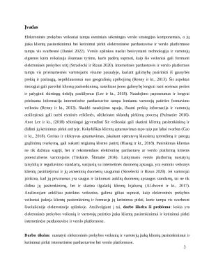 Elektroninės prekybos veiksnių įtaka klientų pasitenkinimui ir ketinimui pirkti internetinėse parduotuvėse ir verslo platformose. Paveikslėlis 3