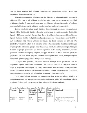 Vaikų židininė alopecija rizikos veiksnių ir gydymo vertinimas. Paveikslėlis 8