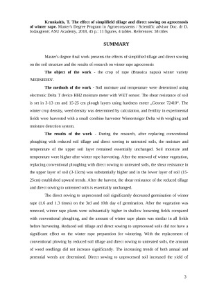 SUPAPRASTINTO ŽEMĖS DIRBIMO IR TIESIOGINĖS SĖJOS ĮTAKA ŽIEMINIŲ RAPSŲ AGROCENOZEI. Paveikslėlis 3