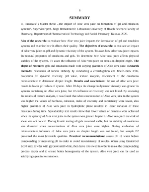 TIKRŲJŲ ALAVIJŲ SULČIŲ ĮTAKA GELINIŲ IR EMULSINIŲ SISTEMŲ FORMAVIMUISI. Paveikslėlis 5