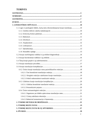 Šunų kraujo transfuzija. Recipiento kraujo morfologiniai pokyčiai po kraujo transfuzijos. Paveikslėlis 2