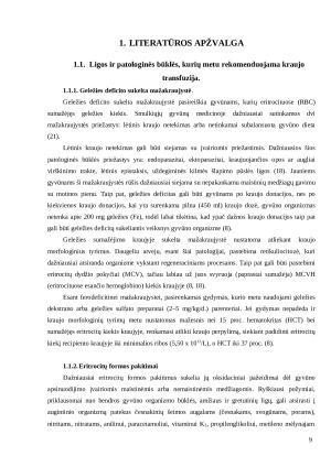 Šunų kraujo transfuzija. Recipiento kraujo morfologiniai pokyčiai po kraujo transfuzijos. Paveikslėlis 9