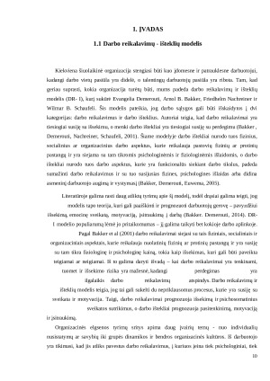 Darbo charakteristikų, darbuotojų psichologinio kapitalo, perdegimo ir įsitraukimo į darbą sąsajos. Paveikslėlis 10