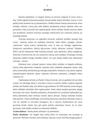 TERITORIJŲ PLANAVIMO DOKUMENTŲ VAIDMUO ŠIAULIŲ MIESTO TERITORIJOS RAIDAI. Paveikslėlis 6