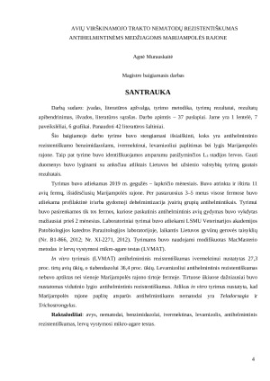 Avių virškinamojo trakto nematodų rezistentiškumas antihelmintinėms medžiagoms Marijampolės rajone. Paveikslėlis 4