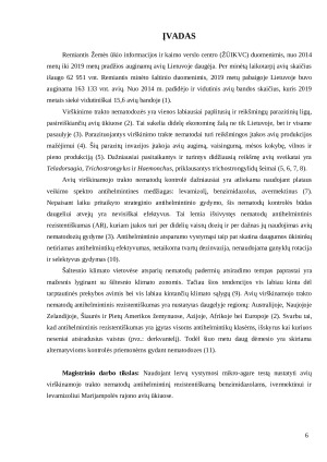 Avių virškinamojo trakto nematodų rezistentiškumas antihelmintinėms medžiagoms Marijampolės rajone. Paveikslėlis 6