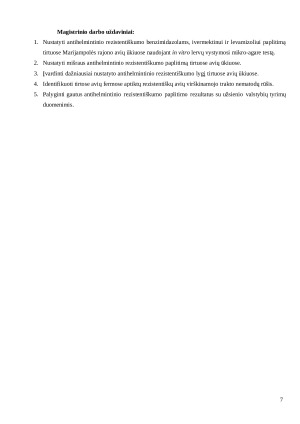 Avių virškinamojo trakto nematodų rezistentiškumas antihelmintinėms medžiagoms Marijampolės rajone. Paveikslėlis 7