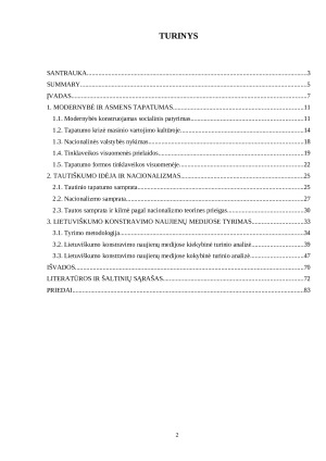 TAUTINIO TAPATUMO DISKURSO FORMAVIMAS TIKLAVEIKOS VISUOMENĖJE. Paveikslėlis 2
