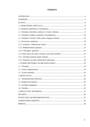 AEROBINIŲ PRATIMŲ POVEIKIS, MOTERŲ, TURINČIŲ ANTSVORĮ IR NUTUKIMĄ, KŪNO KOMPOZICIJAI, AEROBINIAM PAJĖGUMUI, NUOTAIKAI IR KONGNITYVIĄJAI FUNKCIJAI. Paveikslėlis 2