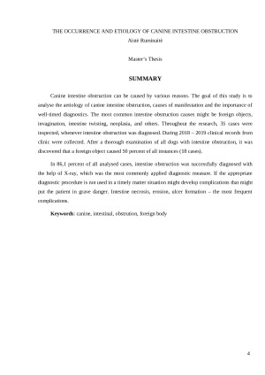 Šunų žarnyno nepraeinamumo etiologija ir pasireiškimas. Paveikslėlis 4