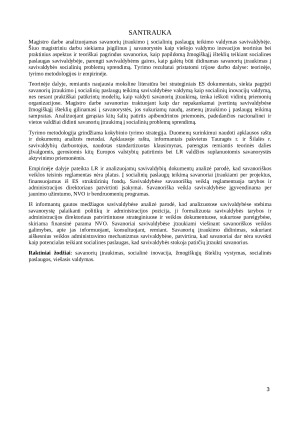 SAVANORIŲ ĮTRAUKIMO Į SOCIALINIŲ PASLAUGŲ TEIKIMĄ VALDYMAS SAVIVALDYBĖJE. Paveikslėlis 2