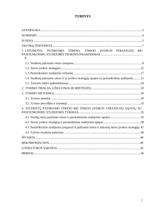 STUDENTŲ STUDIJŲ METU PATIRIAMO STRESO BEI STRESO ĮVEIKOS STRATEGIJŲ SĄSAJOS SU PASITENKINIMU STUDIJOMIS. Paveikslėlis 2